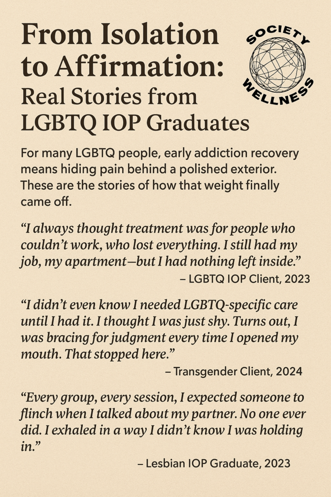 LGBTQ IOP Graduates Share Recovery Stories