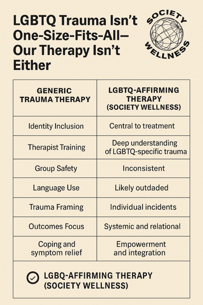 LGBTQ Trauma Requires Personalized Therapy
