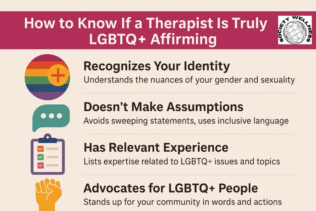 How to Know If a Therapist Is LGBTQ+ Affirming